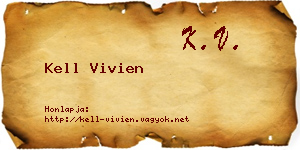 Kell Vivien névjegykártya